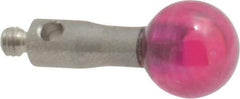 SPI - 6 mm Ball Diameter, M2 Thread, Ruby Point Ball Tip CMM Stylus - 10 mm Overall Length - Makers Industrial Supply