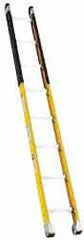 Made in USA - 8' High, Type IA Rating, Fiberglass Extension Ladder - Makers Industrial Supply