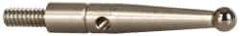 Compac - 2mm Ball Diam, Carbide, Ball Test Indicator Contact Point - 0.72" Contact Point Length, Use with Brown & Sharpe Dial Test Indicators - Makers Industrial Supply