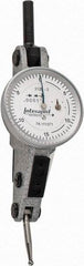 INTERAPID - 0.06 Inch Range, 0.0005 Inch Dial Graduation, Horizontal Dial Test Indicator - 1.2 Inch White Dial, 0-15-0 Dial Reading - Makers Industrial Supply