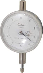 Teclock - 0.05" Range, 0-10 Dial Reading, 0.0001" Graduation Dial Drop Indicator - 2-13/64" Dial, 0.01" Range per Revolution, 0.0002" Accuracy, Revolution Counter - Makers Industrial Supply