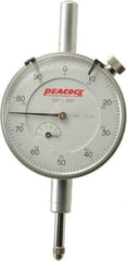 Peacock - 1/2" Range, 0-100 Dial Reading, 0.001" Graduation Dial Drop Indicator - 2-3/64" Dial, 0.001" Accuracy, Revolution Counter - Makers Industrial Supply