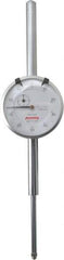 Peacock - 2" Range, 0-100 Dial Reading, 0.001" Graduation Dial Drop Indicator - 2-3/64" Dial, 0.005" Accuracy, Revolution Counter - Makers Industrial Supply