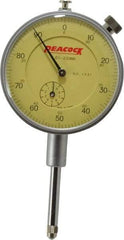 Peacock - 20mm Range, 0-100 Dial Reading, 0.01mm Graduation Dial Drop Indicator - 2-3/64" Dial, Revolution Counter - Makers Industrial Supply