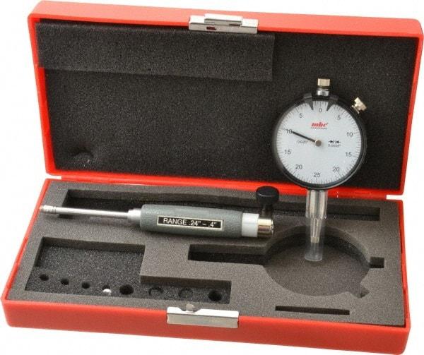 Value Collection - 9 Anvil, 0.24 to 0.4" Dial Bore Gage - 0.0005" Graduation, 1.57" Gage Depth - Makers Industrial Supply