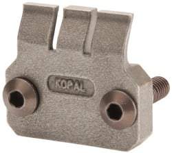 Mitee-Bite - 2-1/2mm Clamping Height, 880 Lb Clamping Pressure, Standard Height Single Stop Positioning Stop - 2-1/2mm Jaw Height, Spring Steel, Series Mitee-Bite Kopal Mini Clamps - Makers Industrial Supply