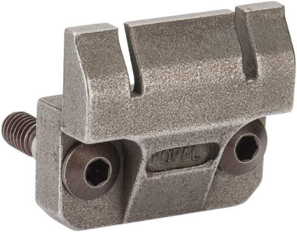 Mitee-Bite - 7-1/2mm Clamping Height, 880 Lb Clamping Pressure, Raised Height Double Stop Positioning Stop - 7-1/2mm Jaw Height, Spring Steel, Series Mitee-Bite Kopal Mini Clamps - Makers Industrial Supply