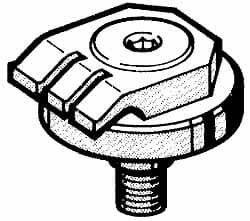 Mitee-Bite - 7-1/2mm Clamping Height, 880 Lb Clamping Pressure, Raised Height Swivel Stop Positioning Stop - 7-1/2mm Jaw Height, Spring Steel, Series Mitee-Bite Kopal Mini Clamps - Makers Industrial Supply