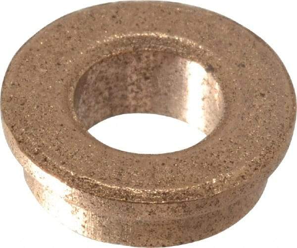 Boston Gear - 3/16" Inside x 5/16" Outside Diam, Oil Impregnated Bronze Sleeve Bearing - 3/8" Flange Outside Diam, 3/64" Flange Thickness, 1/8" OAL - Makers Industrial Supply