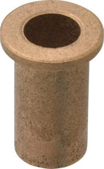 Boston Gear - 3/8" Inside x 1/2" Outside Diam, Oil Impregnated Bronze Sleeve Bearing - 11/16" Flange Outside Diam, 3/32" Flange Thickness, 1" OAL - Makers Industrial Supply