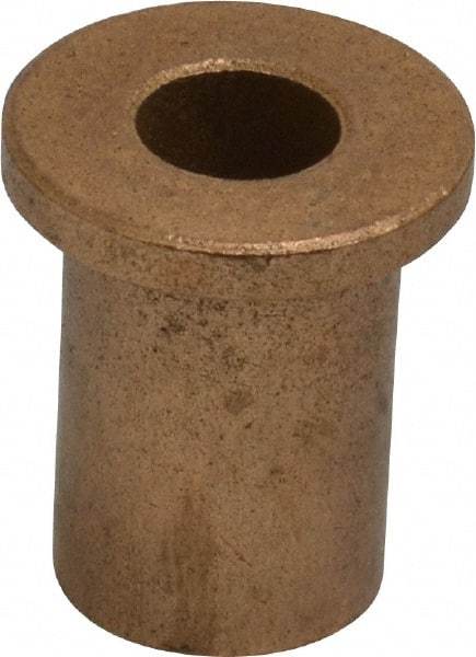 Boston Gear - 3/8" Inside x 5/8" Outside Diam, Oil Impregnated Bronze Sleeve Bearing - 7/8" Flange Outside Diam, 1/8" Flange Thickness, 1" OAL - Makers Industrial Supply