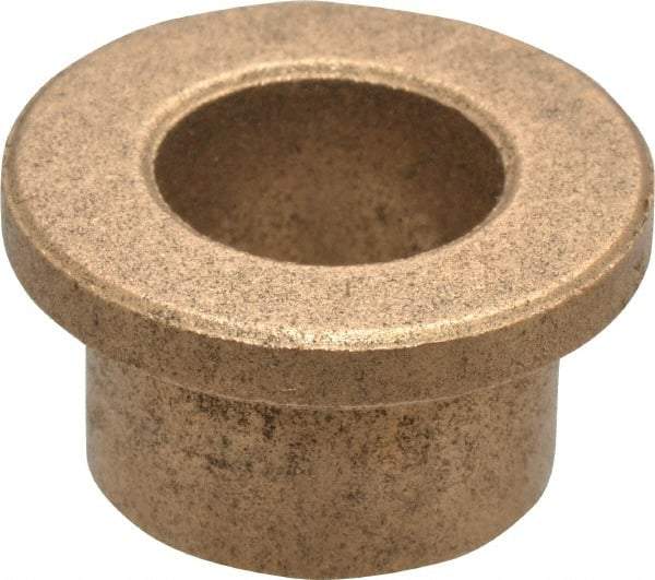 Boston Gear - 1/2" Inside x 11/16" Outside Diam, Oil Impregnated Bronze Sleeve Bearing - 15/16" Flange Outside Diam, 1/8" Flange Thickness, 1/2" OAL - Makers Industrial Supply