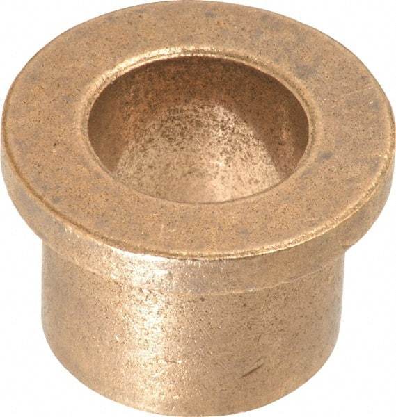 Boston Gear - 5/8" Inside x 7/8" Outside Diam, Oil Impregnated Bronze Sleeve Bearing - 1-1/8" Flange Outside Diam, 5/32" Flange Thickness, 3/4" OAL - Makers Industrial Supply