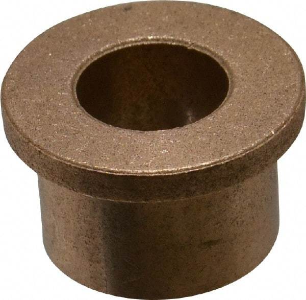 Boston Gear - 5/8" Inside x 1" Outside Diam, Oil Impregnated Bronze Sleeve Bearing - 1-1/4" Flange Outside Diam, 5/32" Flange Thickness, 3/4" OAL - Makers Industrial Supply