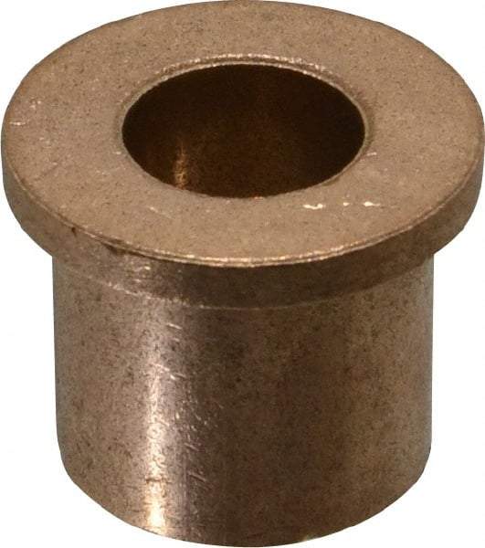 Boston Gear - 5/8" Inside x 1" Outside Diam, Oil Impregnated Bronze Sleeve Bearing - 1-1/4" Flange Outside Diam, 5/32" Flange Thickness, 1" OAL - Makers Industrial Supply