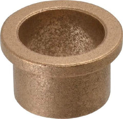 Boston Gear - 7/8" Inside x 1" Outside Diam, Oil Impregnated Bronze Sleeve Bearing - 1-1/4" Flange Outside Diam, 5/32" Flange Thickness, 3/4" OAL - Makers Industrial Supply