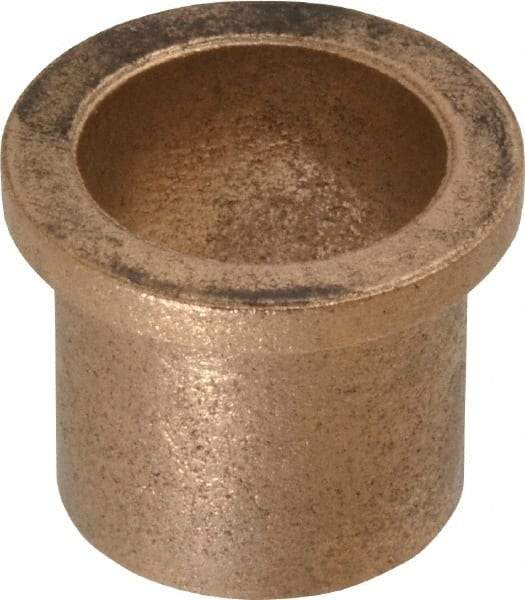 Boston Gear - 7/8" Inside x 1" Outside Diam, Oil Impregnated Bronze Sleeve Bearing - 1-1/4" Flange Outside Diam, 5/32" Flange Thickness, 1" OAL - Makers Industrial Supply