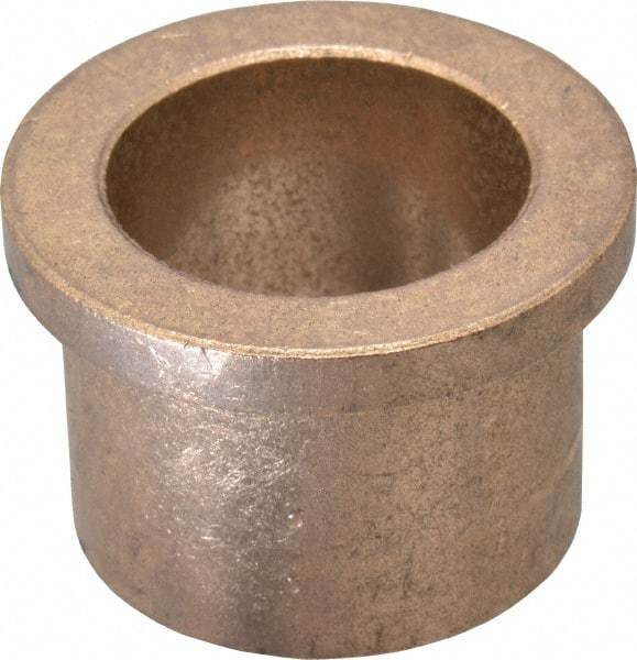 Boston Gear - 1" Inside x 1-1/4" Outside Diam, Oil Impregnated Bronze Sleeve Bearing - 1-1/2" Flange Outside Diam, 3/16" Flange Thickness, 1" OAL - Makers Industrial Supply