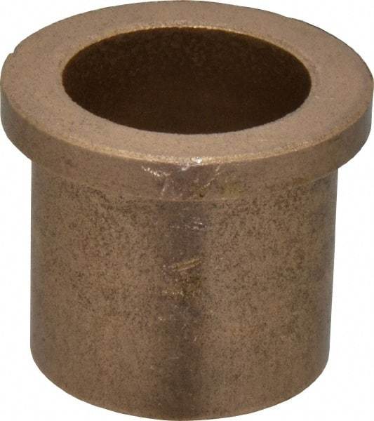 Boston Gear - 1" Inside x 1-1/4" Outside Diam, Oil Impregnated Bronze Sleeve Bearing - 1-1/2" Flange Outside Diam, 3/16" Flange Thickness, 1-1/4" OAL - Makers Industrial Supply