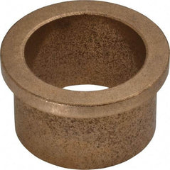 Boston Gear - 1-1/4" Inside x 1-1/2" Outside Diam, Oil Impregnated Bronze Sleeve Bearing - 1-3/4" Flange Outside Diam, 3/16" Flange Thickness, 1" OAL - Makers Industrial Supply