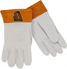 Steiner - Size S Unlined Deerskin Welding Glove - 9-1/2" OAL, Safety Cuff, For TIG - Makers Industrial Supply