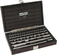 Starrett - 81 Piece, 0.05 to 4", Grade 0, Steel Gage Block Set - Rectangular - Makers Industrial Supply