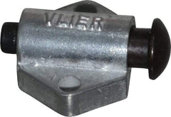 Vlier - 7/8" Base Width, 1/8" Stroke Len, 3/8" Stop Head OD, 21/32" Btw Mt Hole Ctrs, 19/32" Btw Mt Hole & Edge, Round Spring Locating Stop - 11/16" Body Len x 7/8" Body Width, 7/32" Base Thickness, 5.13 Lb Init, 10 Lb Mid, 14.9 Lb Final End Force - Makers Industrial Supply