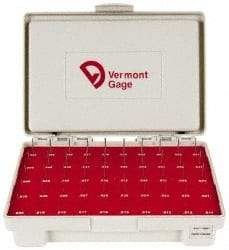 Vermont Gage - 55 Piece, 0.2 to 1.28mm Diameter Plug & Pin Gage Set - Plus 0.005mm Tolerance, Class ZZ - Makers Industrial Supply