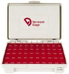 Vermont Gage - 50 Piece, 0.0115-0.0605 Inch Diameter Plug and Pin Gage Set - Plus 0.0002 Inch Tolerance, Class ZZ - Makers Industrial Supply