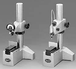 Mahr - Cast Iron (Base), T-Shaped Base, Comparator Gage Stand - 9-1/2" High, 5-1/2" Base Length x 6" Base Width x 4" Base Height, Includes Holder - Makers Industrial Supply