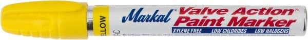 Markal - Yellow Lead-Free Paint Marker - Alcohol Base Ink - Makers Industrial Supply