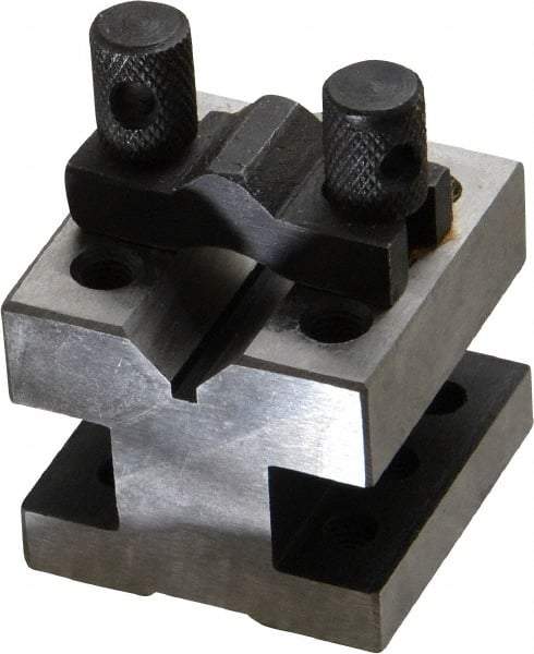 Value Collection - 19/32" Max Capacity, 90° Angle, Hardened Steel V-Block - 1-3/8" Long x 1-3/8" Wide x 1-3/16" High, Sold as Individual - Makers Industrial Supply