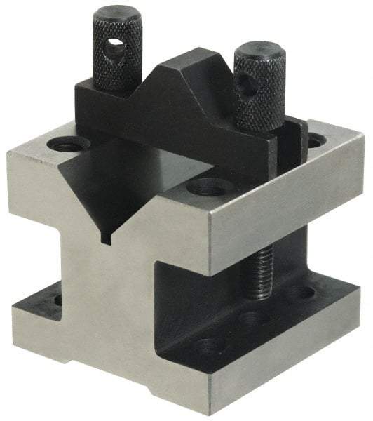 Value Collection - 1-3/16" Max Capacity, 90° Angle, Hardened Steel V-Block - 2-3/8" Long x 2-3/8" Wide x 2" High, Sold as Individual - Makers Industrial Supply