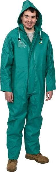 OnGuard - Size M, Green, Chemical Coverall - 1 Pocket, Open Ankle, Open Wrist - Makers Industrial Supply