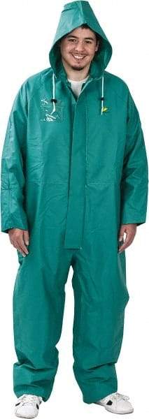 OnGuard - Size L, Green, Chemical Coverall - 1 Pocket, Open Ankle, Open Wrist - Makers Industrial Supply