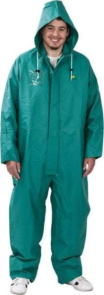 OnGuard - Size 2XL, Green, Chemical Coverall - 1 Pocket, Open Ankle, Open Wrist - Makers Industrial Supply