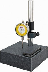 Value Collection - Granite, Rectangular Base, Comparator Gage Stand - 10" High, 6" Base Length x 6" Base Width x 2" Base Height - Makers Industrial Supply