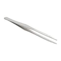 Value Collection - 6-1/2" OAL Stainless Steel Assembly Tweezers - Extra Long, Straight Smooth Points - Makers Industrial Supply