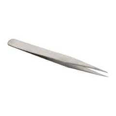 Value Collection - 4-3/4" OAL 1-SS Precision Tweezers - Fine Point - Makers Industrial Supply