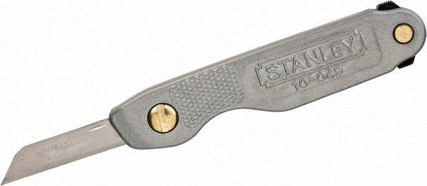 Stanley - 4-1/4" OAL, Straight Pocket Knife - 1 Blade - Makers Industrial Supply