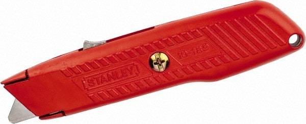 Stanley - Retractable Utility Knife - Orange Handle, 1 Blade Included - Makers Industrial Supply