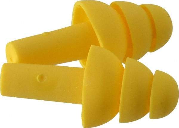 Aearo E-A-R - Reusable, Uncorded, 25 dB, Flange Earplugs - Yellow, 20 Pairs - Makers Industrial Supply