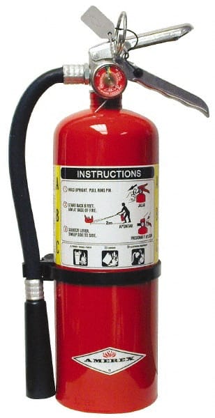 Amerex - 5 Lb, 2-A:10-B:C Rated, Dry Chemical Fire Extinguisher - Makers Industrial Supply