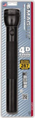 Mag-Lite - Krypton Bulb, 98 Lumens, Industrial/Tactical Flashlight - Black Aluminum Body, 4 D Batteries Not Included - Makers Industrial Supply