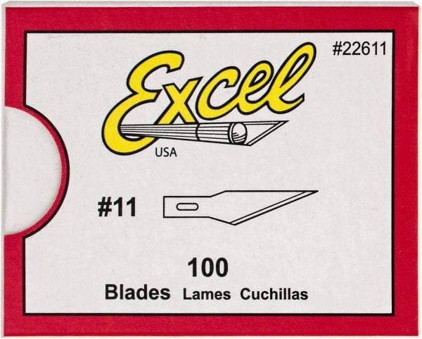 Excel - 100 Piece Steel Hobby Blade - 1-9/16" OAL - Makers Industrial Supply