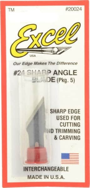 Excel - 5 Piece Steel Hobby Blade - 1-1/2" OAL - Makers Industrial Supply