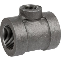 Black Pipe Fittings; Fitting Type: Reducing Branch Tee; Fitting Size: 2″ x 3/4″; Material: Malleable Iron; Finish: Black; Fitting Shape: Tee; Thread Standard: NPT; Connection Type: Threaded; Lead Free: No; Standards:  ™ASME ™B1.2.1;  ™ASME ™B16.3; ASTM ™A