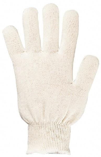 Honeywell - Cotton/Polyester Work Gloves - For General Purpose, Uncoated, Knit Wrist Cuff, Full Fingered, Natural, Paired - Makers Industrial Supply