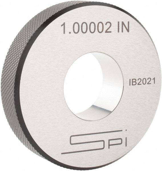 SPI - 1" Inside x 2-1/2" Outside Diameter, 0.63" Thick, Setting Ring - Accurate to 0.0001", Silver - Makers Industrial Supply