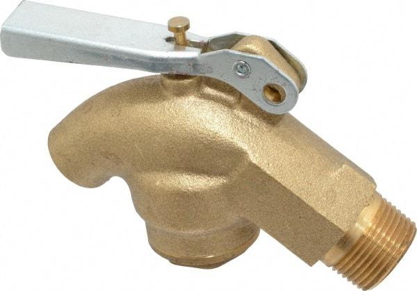 Value Collection - 3/4" NPT Brass Rigid Drum Faucet - Internal Arrester, Self Closing - Makers Industrial Supply